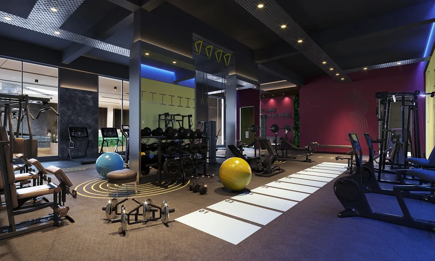 Group exercise class filling a leisure centre studio