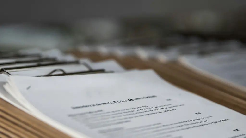 A stack of printed official documents